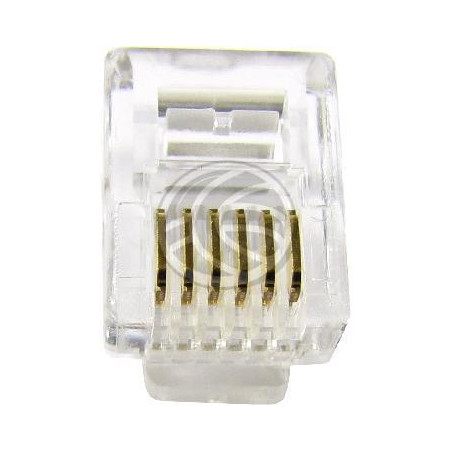 CONECTOR TELEFONO RJ12 6 VIAS