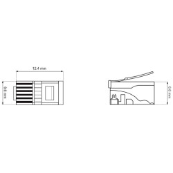 CONECTOR TELEFONO RJ12 6 VIAS