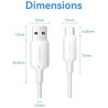 CABLE USB 2 0 TIPO A MACHO- TIPO C MACHO 2 METROS