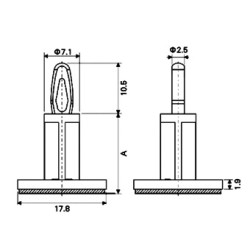 SEPARADOR C/CLIP Y ADHESIVO 9 50MM PARA C I 
