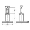 SEPARADOR C/CLIP Y ADHESIVO 9 50MM PARA C I 