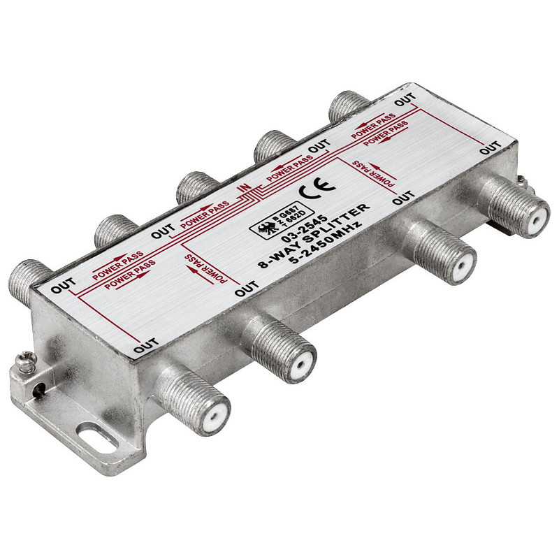 REPARTIDOR ANTENA 1 ENT-8 SAL CONECTOR F 5-2450MHZ