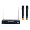 KIT 2 MICROFONOS INALAMBRICOS MANO RECEPTOR VHF