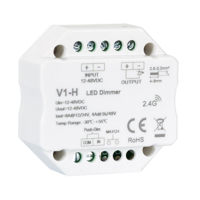 REGULADOR LED 12/48V MONO PULSADOR REGULADOR LED 12/48V MONO PULSADOR