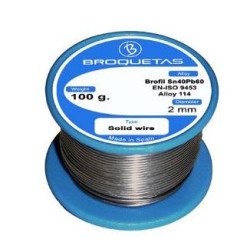 BOBINA DE ESTAÑO 100GRS 60/40 2mm CON RESINA