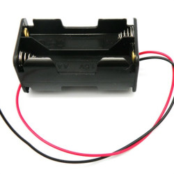 PORTAPILAS 4xR6 CON CABLES  6V 