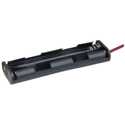 PORTAPILAS 4xR6 ALARGADO CON CABLES