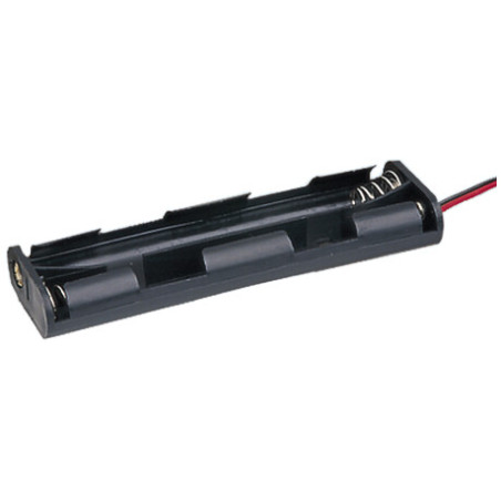 PORTAPILAS 4xR6 ALARGADO CON CABLES