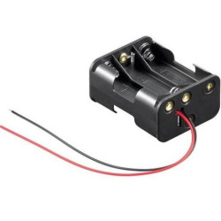 PORTAPILAS 6XR6 CON CABLES  9V 