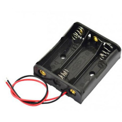 PORTAPILAS 3XR6 CON CABLES  4 5V 