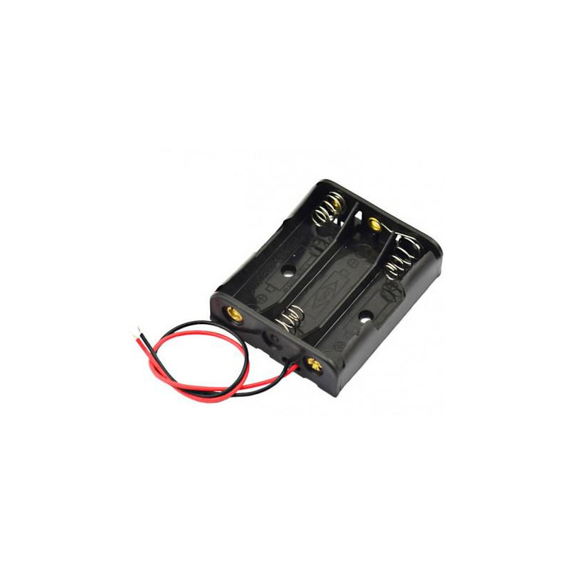 PORTAPILAS 3XR6 CON CABLES  4 5V 