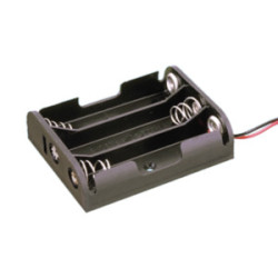 PORTAPILAS 3XR6 CON CABLES  4 5V 