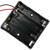 PORTAPILAS 4xR3 AAA  6V  PLANO CON CABLES