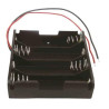 PORTAPILAS 4xR6 PLANO  6V  CON CABLES