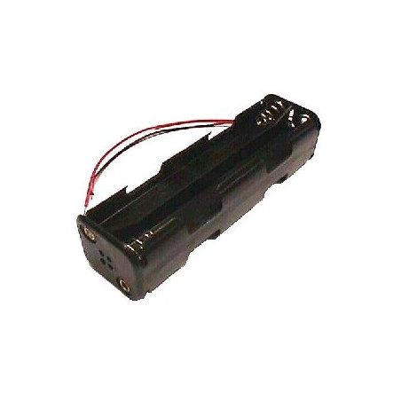 PORTAPILAS 8xR6 ALARGADO  12V 