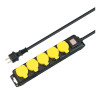 BASE 5 TOMAS SCHUKO C/INTERRUPTOR TAPAS EXTERIOR