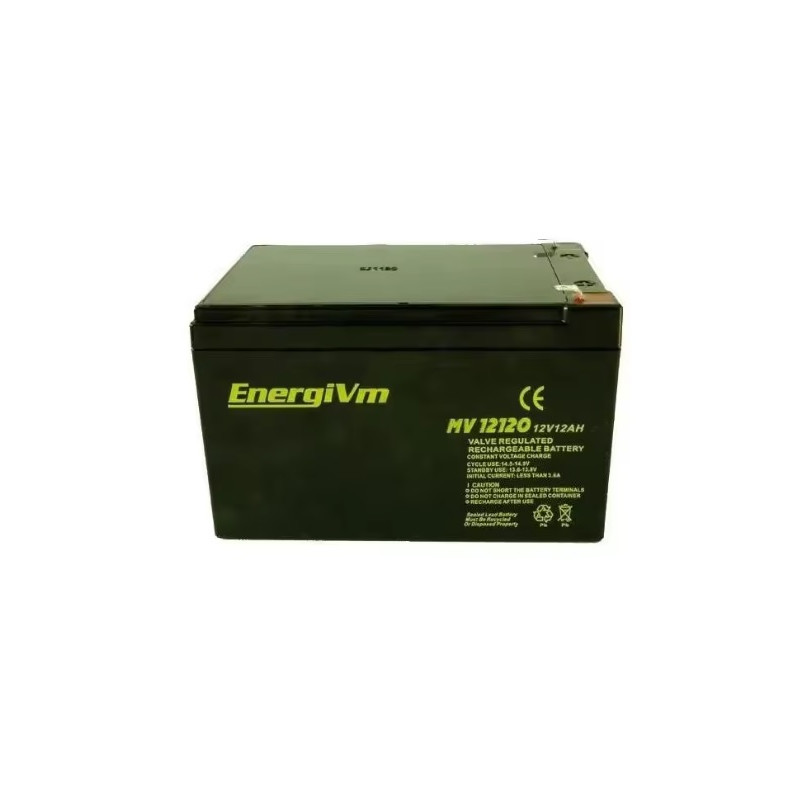 BATERIA 12V 12A PLOMO AGM 151x98x95mm ENERGIVM