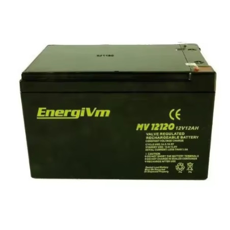 BATERIA 12V 12A PLOMO AGM 151x98x95mm ENERGIVM