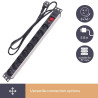 REGLETA MULTIPLE 8 ENCHUFES CON PROTECCION