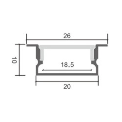 PERFIL DE EMPOTRAR MODELO HIEG 2M