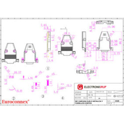 CARCASA METALICA SUB-D 15P