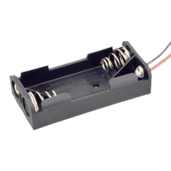 PORTAPILAS 2xR3 AAA  3V  CON CABLES