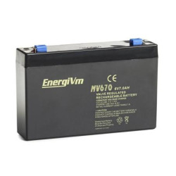 BATERIA 6V 7A PLOMO AGM 151X34X100mm F1