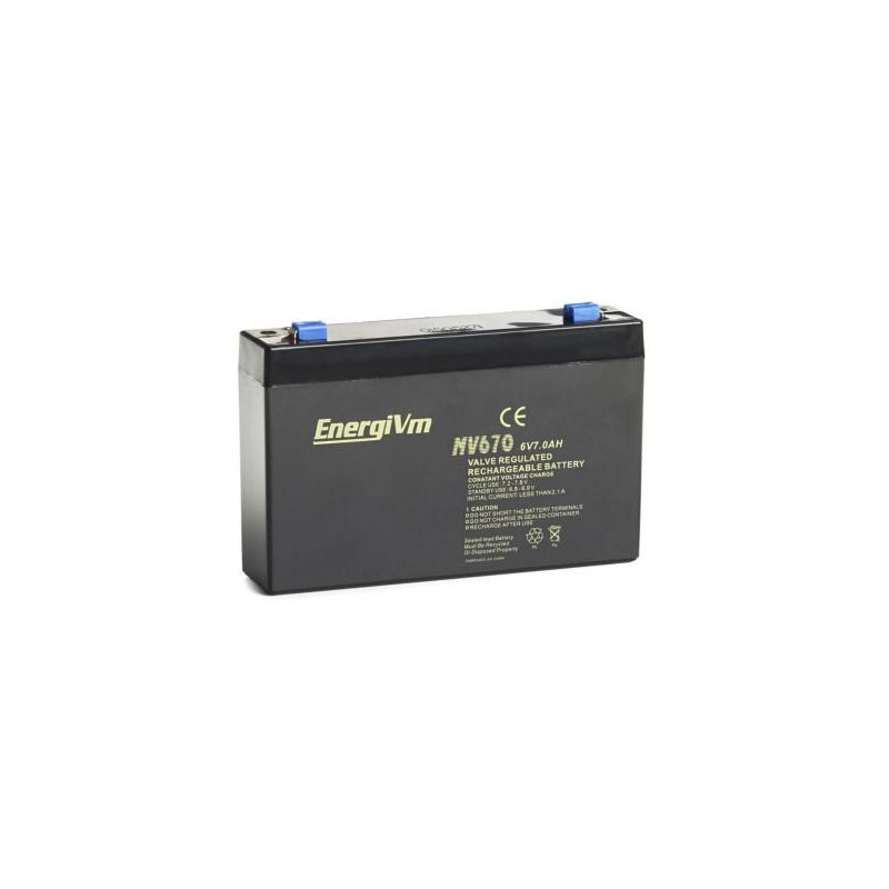 BATERIA 6V 7A PLOMO AGM 151X34X100mm F1