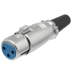 CONECTOR DE MICROFONO HEMBRA AEREO 3 PINES