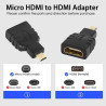 HDMI MICRO MACHO a HDMI MINI HEMBRA  DORADO