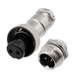 CONECTOR M12 MACHO CHASES HEMBRA GX12-2