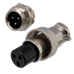 CONECTOR M12 MACHO HEMBRA GX12-3