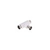 ADAPTADOR ANTENA COAXIAL 1 MACHO 2 HEMBRAS