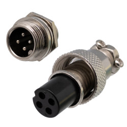 CONECTOR M12 MACHO CHASIS HEMBRA GX12-4