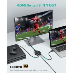 SWITCH DE HDMI CON 3 ENTRADAS Y UNA SALIDA 