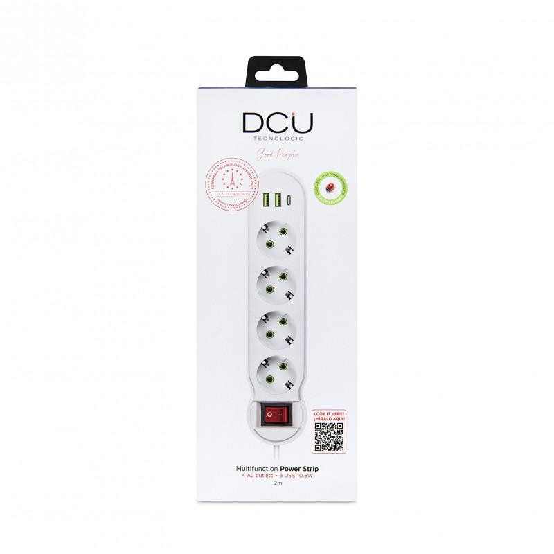 REGLETA 4 TOMAS SCHUKO 3XUSB 5V 2 1A 10 5W