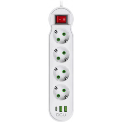 REGLETA 4 TOMAS SCHUKO 3XUSB 5V 2 1A 10 5W