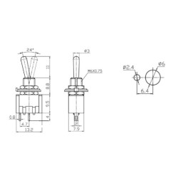 INTERRUPTOR ON-OFF 3A 250VAC-28VDC SOLDABLE
