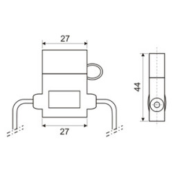 PORTAFUSIBLE AUTOMOVIL TIPO LAMINA ESTANCO