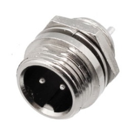 CONECTOR GX12 MACHO CHASiS 2 PINES TUERCA M12