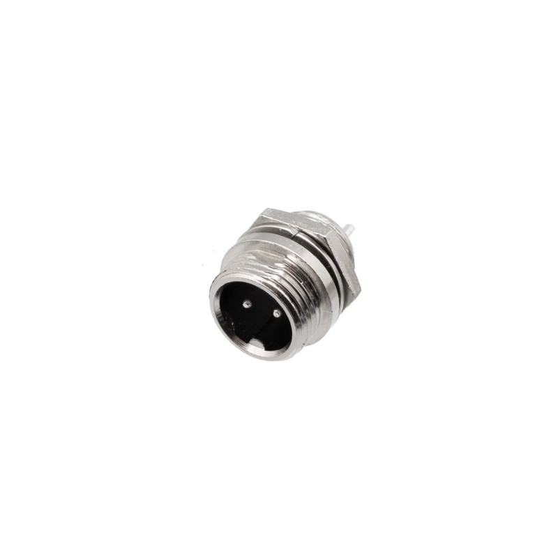 CONECTOR GX12 MACHO CHASiS 2 PINES TUERCA M12 CONECTOR GX12 MACHO CHASiS 2 PINES TUERCA M12