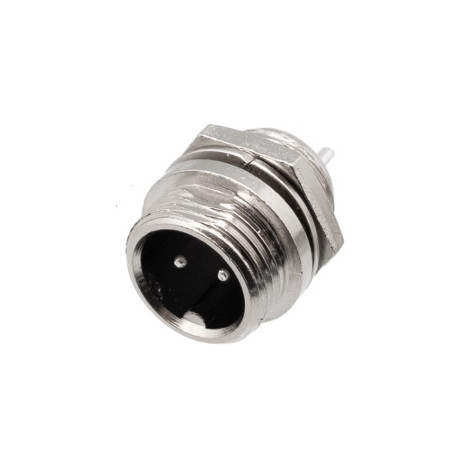 CONECTOR GX12 MACHO CHASiS 2 PINES TUERCA M12