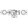 CONECTOR GX12 MACHO CHASiS 2 PINES TUERCA M12