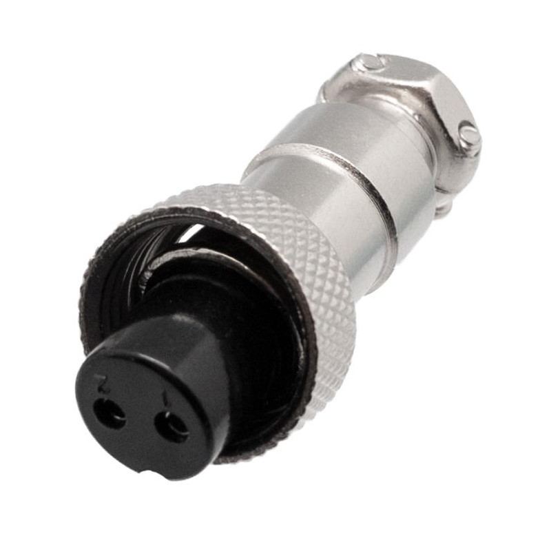 CONECTOR GX12 HEMBRA AEREA 2 PINES ROSCA CONECTOR GX12 HEMBRA AEREA 2 PINES ROSCA