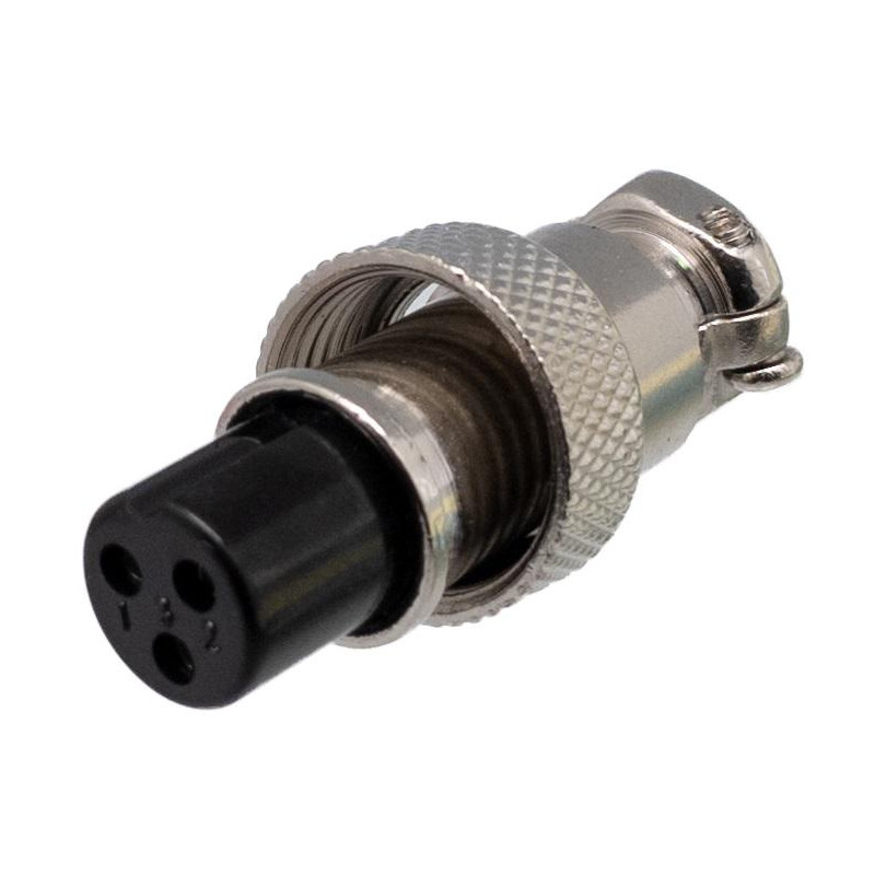 CONECTOR GX12 HEMBRA AEREA 3 PINES ROSCA CONECTOR GX12 HEMBRA AEREA 3 PINES ROSCA