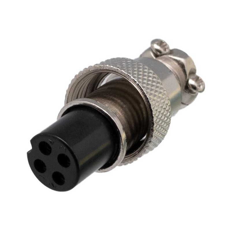 CONECTOR GX12 HEMBRA AEREA 4 PINES ROSCA CONECTOR GX12 HEMBRA AEREA 4 PINES ROSCA