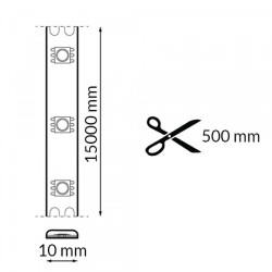 PACK TIRA DE LED 24V 16L RGB 15 M  CORTE CADA 50CM