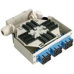 CAJA FIBRA OPTICA CARRIL DIN 12 PTOS 