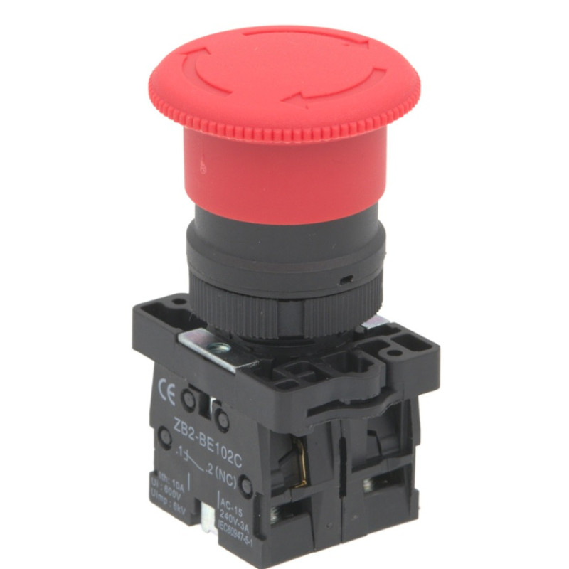 SETA DE EMERGENCIA Ø ROSCA 22mm NO NC SETA DE EMERGENCIA Ø ROSCA 22mm NO NC