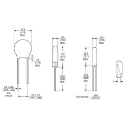 RESISTENCIA NTC  TERMISTOR  15 OHMIOS 2W